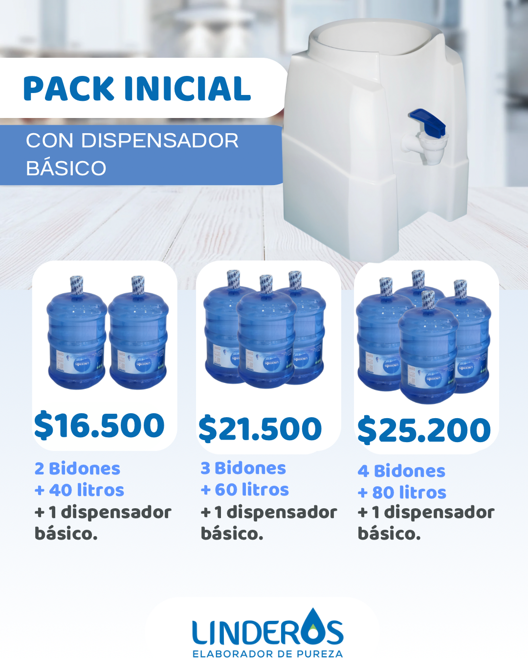 Pack Inicial Básico 4 bidones